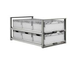 Markenlos Nova Racks Serie V 2 Ebenen Heckauszug - 60x120x55 cm< Heckauszüge