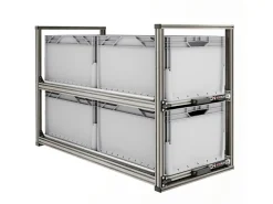 Markenlos Nova Racks Serie V 2 Ebenen Heckauszug - 40x120x75 cm< Heckauszüge
