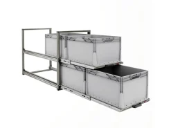 Markenlos Nova Racks Serie V 2 Ebenen Heckauszug - 40x120x75 cm< Heckauszüge