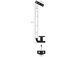 Markenlos Fensteraussteller^Obelink 24,8 cm Fensteraussteller Schraubbefestigung mit Klicksystem - Links