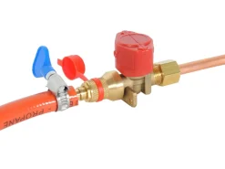Obelink Gashähne|Gas Schnellkupplungen-8 mm Klemmverbindung x Schnellkupplung-Absperrhahn