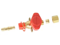 Obelink Gashähne|Gas Schnellkupplungen-8 mm Klemmverbindung x Schnellkupplung-Absperrhahn