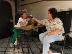 Obelink Campingstühle Mit Verstellbarer Rückenlehne|Klappstühle-Ambassador Klappstuhl - Black