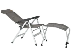 Obelink Corsa Klappstuhl mit Beinauflage - Grey< Campingstühle Mit Verstellbarer Rückenlehne|Klappstühle