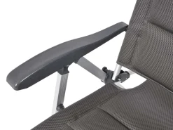Obelink Corsa Klappstuhl mit Beinauflage - Grey< Campingstühle Mit Verstellbarer Rückenlehne|Klappstühle