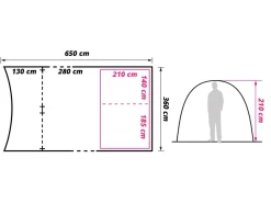 Obelink Baumwollzelte 4 Personen|4 Personen Tunnelzelte^Florence L TC Easy Air Luftzelt