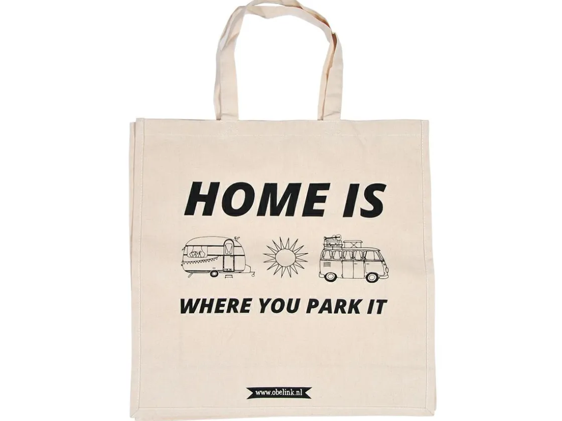 Obelink Klappboxen-Home is where you park it Canvas Tasche