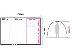 Obelink 6 Personen Tunnelzelte|Verdunkelungszelte-Hudson 6 Poly Easy Air CoolDark Tunnelzelt