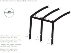 Obelink Airtubes|Airtubes-Monaco/Ambassador 320/380/420 Easy Air Connected Haupt-Airtube Mitte neu