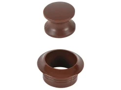 Markenlos Schrankschlösser-Obelink Push-Lock Knopf - Brown