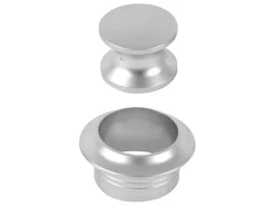 Markenlos Schrankschlösser-Obelink Push-Lock Knopf - Silver