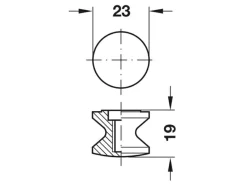 Markenlos Obelink Push-Lock Knopf - White< Schrankschlösser