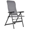 Obelink Queen Luxe 3D Klappstuhl - Grey< Campingstühle Mit Verstellbarer Rückenlehne|Klappstühle