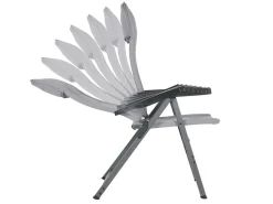 Obelink Queen Luxe 3D Klappstuhl - Grey< Campingstühle Mit Verstellbarer Rückenlehne|Klappstühle