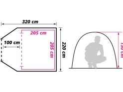 Obelink 3 Personen Kuppelzelte|Verdunkelungszelte^Shelter 3 CoolDark Kuppelzelt