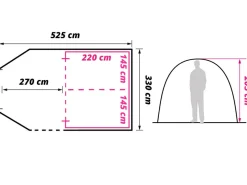 Obelink Baumwollzelte 4 Personen|4 Personen Tunnelzelte-Summer 4 TC XL Easy Air Tunnelzelt