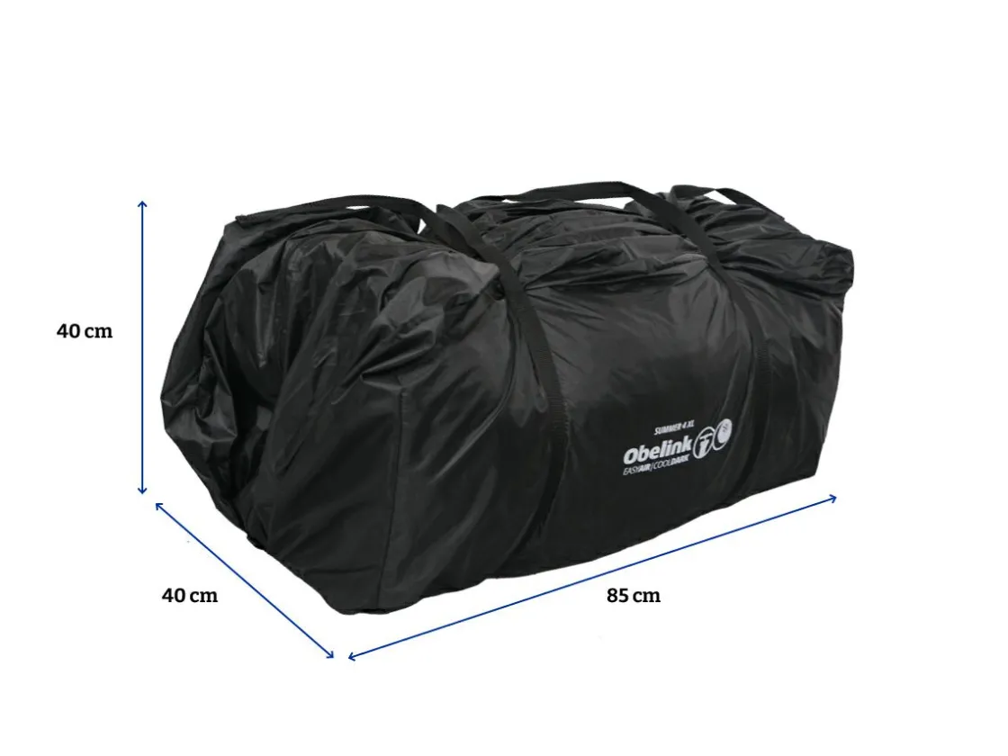 Obelink 4 Personen Tunnelzelte|4 Personen Zelte Aufblasbar^Summer 4 XL Easy Air CoolDark Tunnelzelt