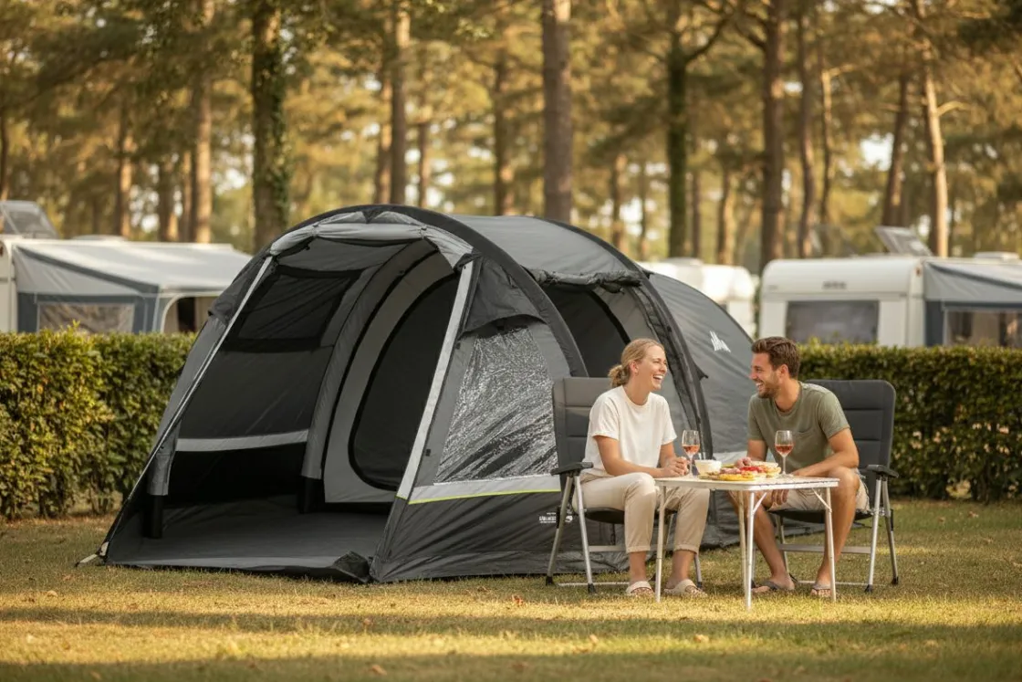 Obelink 4 Personen Tunnelzelte|4 Personen Zelte Aufblasbar^Summer 4 XL Easy Air CoolDark Tunnelzelt