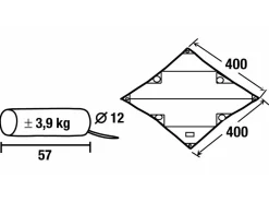 Obelink Tarp 2 400 x 400 cm< Tarps
