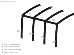 Obelink Airtubes|Airtubes-Viera/Monaco/Ambassador 320/380/420 Easy Air Connected Haupt Airtube Mitte