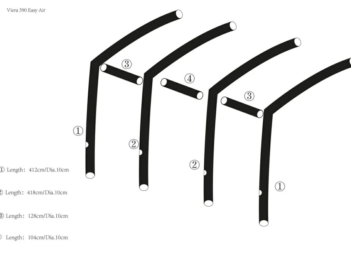 Obelink Airtubes|Airtubes-Viera/Palma 280/390 Easy Air Quer Airtube
