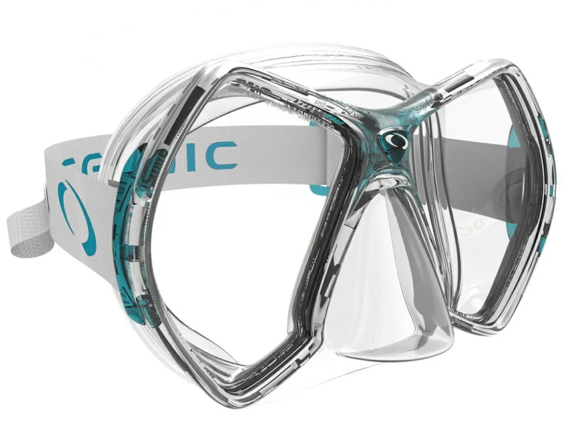 Markenlos Schnorcheln & Tauchen^Oceanic Cyanea Erwachsenen-Tauchbrille - Aqua Blue