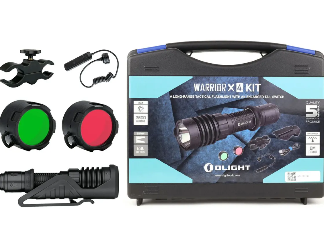 Olight Taschenlampen|Taschenlampen^Warrior X 4 Hunting Kit Wiederaufladbare Taschenlampe