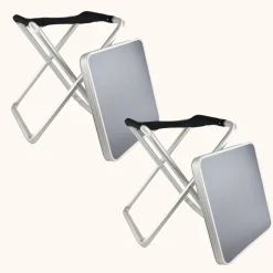 HIXA Aktive Orange85 Set von 2 Grauer Klapphocker< Campinghocker