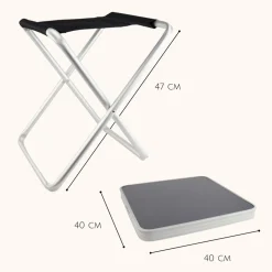 HIXA Aktive Orange85 Set von 2 Grauer Klapphocker< Campinghocker