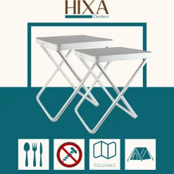HIXA Aktive Orange85 Set von 2 Grauer Klapphocker< Campinghocker