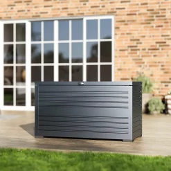 Markenlos Auflagenboxen-Orion Sit & Store 280 Liter Aluminium Aufbewahrungsbox