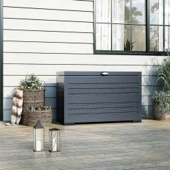 Markenlos Auflagenboxen-Orion Sit & Store 280 Liter Aluminium Aufbewahrungsbox