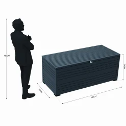 Markenlos Auflagenboxen^Orion Sit & Store 1015 liter Aluminium Aufbewahrungsbox