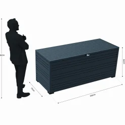 Markenlos Auflagenboxen-Orion Sit & Store 1318 Liter Aluminium Aufbewahrungsbox