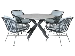 Outdoor Feelings Gartenmöbel Outlet|Gartenmöbel Sets-Lekanto Edson 122 grey teak Diningset