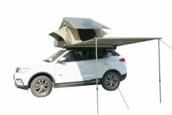 OutdoorU Dachzelt Sonnensegel^250 cm Auto Markise inkl. Cover - Grau