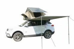 OutdoorU 200 cm Auto Markise inkl. Cover - Khaki< Dachzelt Sonnensegel