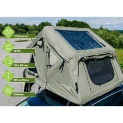 OutdoorU Dachzelte|2 Personen Dachzelte-Compact 2 Pers Dachzelt inkl. Dachfenster - Grün