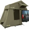 OutdoorU Family 5 Pers Dachzelt inkl. Vorzelt& Leiter - Grün< Dachzelte|5 Personen Dachzelte