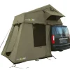 OutdoorU Family 3 Pers Dachzelt inkl. Vorzelt& Leiter - Grün< Dachzelte|3 Personen Dachzelte