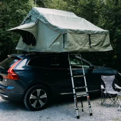 OutdoorU Family 3 Pers Dachzelt inkl. Vorzelt& Leiter - Grün< Dachzelte|3 Personen Dachzelte