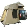 OutdoorU 5 Personen Dachzelte|Dachzelte^Family 5 Pers inkl. Vorzelt & Leiter - Khaki