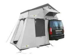 OutdoorU Dachzelte|4 Personen Dachzelte-Family Plus 4 Pers Dachzelt inkl. Vorzelt - Nordic Blue