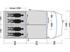 Outwell Sacramento 4 Air Tunnelzelt< 4 Personen Tunnelzelte|4 Personen Zelte Aufblasbar
