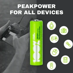 100PeakPower Kleinbatterien-100%PeakPower Set von 8 AA Batterien