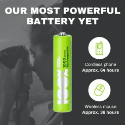 100PeakPower 100%PeakPower Set von 8 AAA Batterien< Kleinbatterien