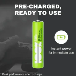 100PeakPower 100%PeakPower Set von 8 AAA Batterien< Kleinbatterien