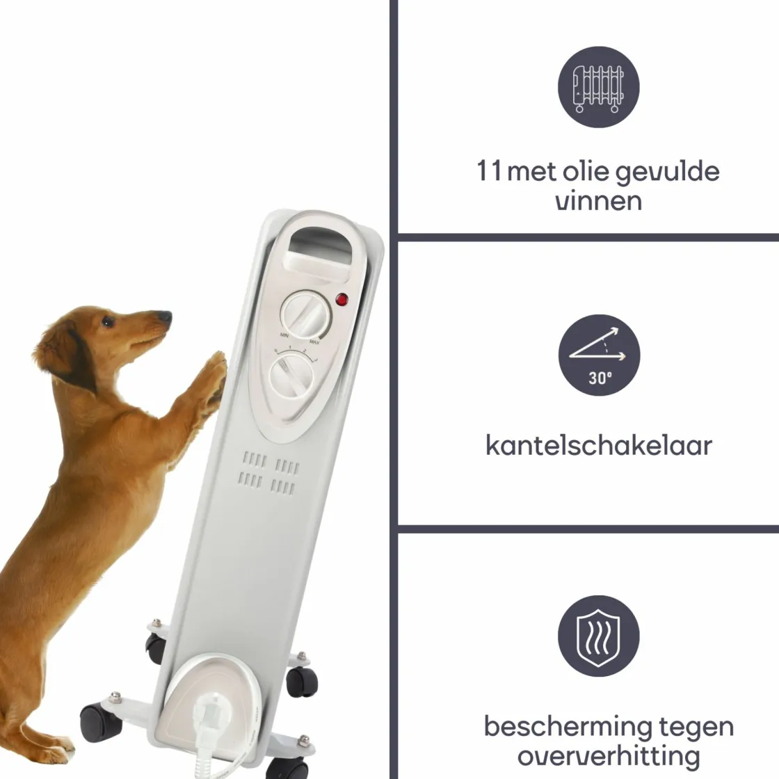 Parya Petroleumheizungen|Petroleumheizungen^Perel - Ölradiator - 2500W - Weiß