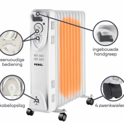 Parya Petroleumheizungen|Petroleumheizungen^Perel - Ölradiator - 2500W - Weiß