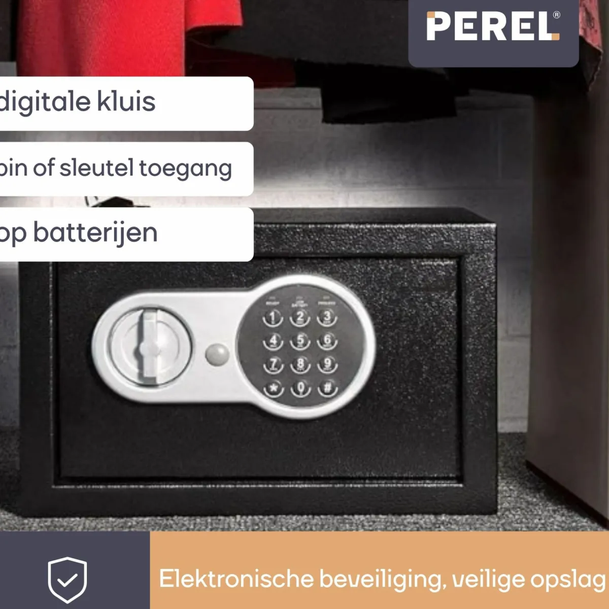 Markenlos Perel BG90017 Elektrischer Tresor< Schließfächer|Schließfächer